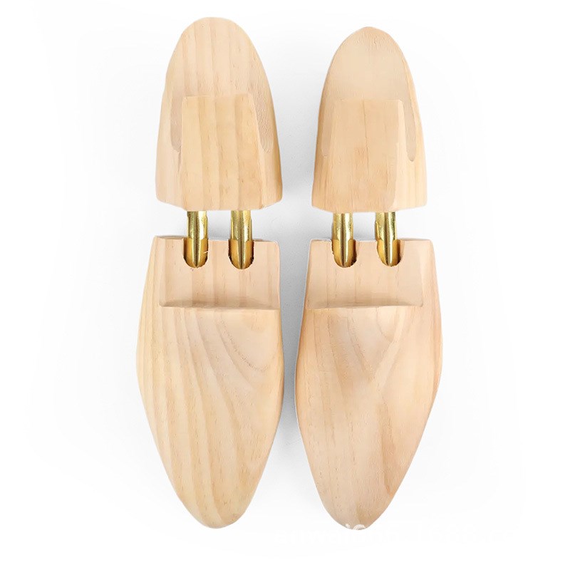 松木鞋楦撑鞋器弹簧o可调整防皱收纳皮鞋实木定型器高档鞋撑子