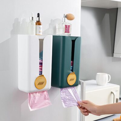 收方便袋厨房免打孔收纳盒整理垃圾袋壁挂轻奢子集抽取式器塑料袋