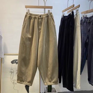 300斤日系工装 高腰宽松显瘦哈伦老爹裤 阔腿裤 春秋季 男女装 特大码