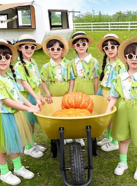 六一表演服装幼儿园班服毕业照跳舞小学生运动会舞蹈啦啦队演出服