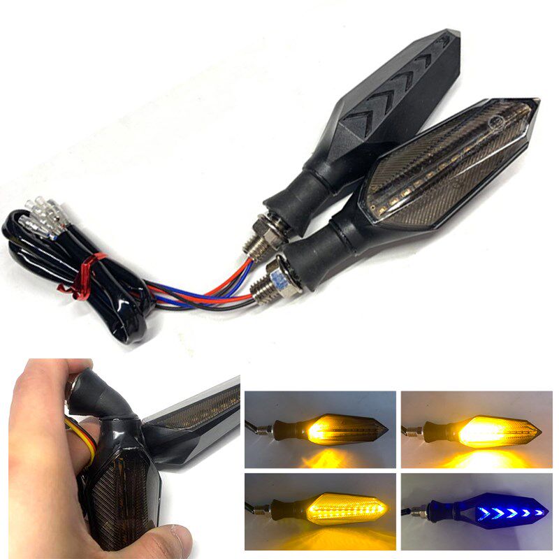 电动摩托车LED转向灯日行灯12V小忍者地平线改装件流水灯泡方向灯