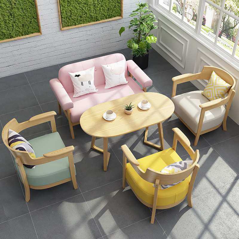 奶茶店甜品店咖啡厅桌椅书吧洽谈接待区会客沙发桌椅组合简约休闲,3C数码配件,USB灯,淘宝优惠券,粉丝福利购,淘宝优惠卷