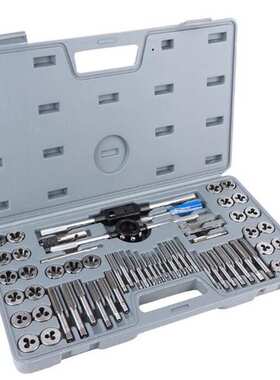 成套丝锥板牙60pc丝锥板牙组套手用扳手板牙绞手60件套公英制组套