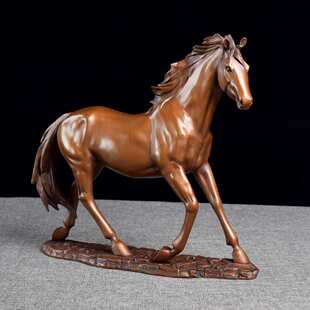 紫铜马到成功摆件吉祥工艺品生肖马家居办公室装饰品开业店铺摆放