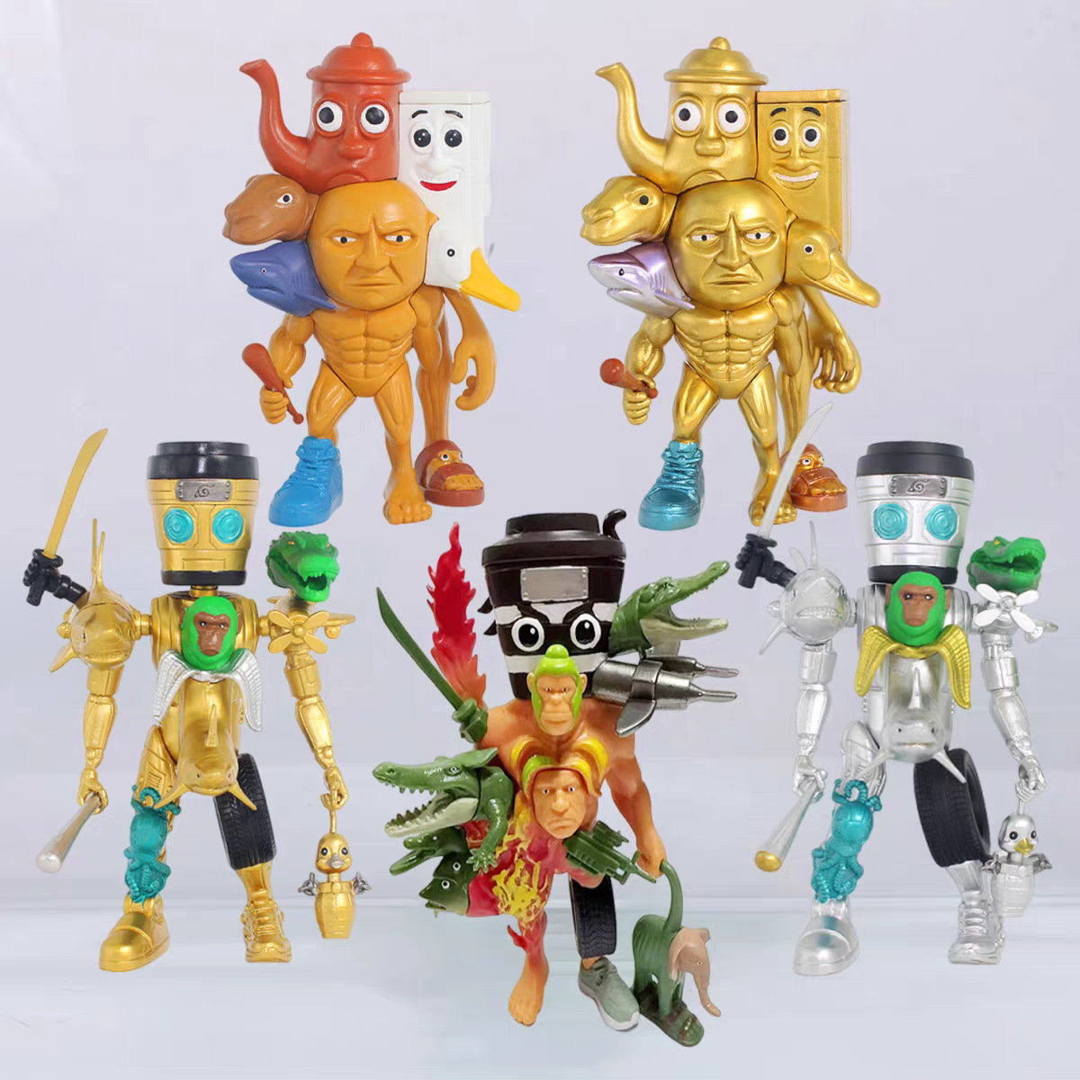 山海经机械木棍人肌肉人融合怪