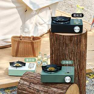 户外一体式卡式炉 野餐休闲加厚猛火气炉工具户外便携式露营炉具