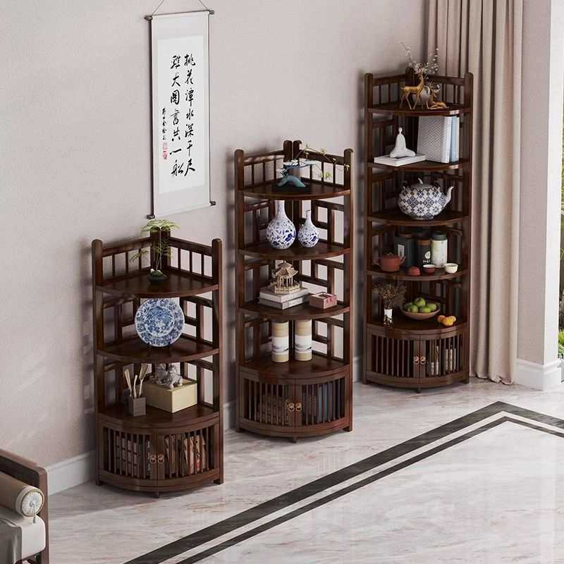 转角置物架家用高档转角柜墙角柜餐厅角落柜边角柜酒柜客厅拐角柜