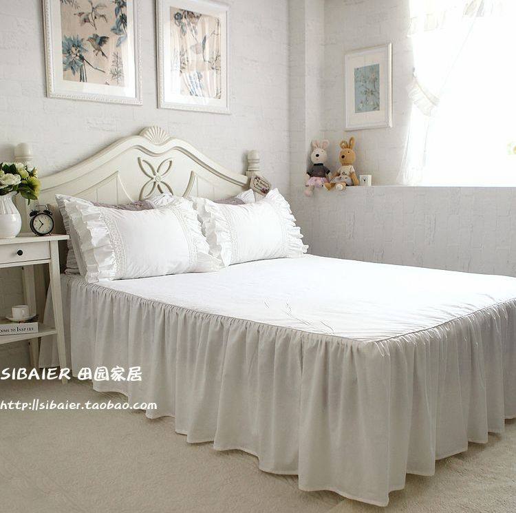 欧式北欧简约韩版纯色百搭简约舒适纯棉单件床裙 床罩 床单,床上用品,床裙,淘宝优惠券,粉丝福利购,淘宝优惠卷