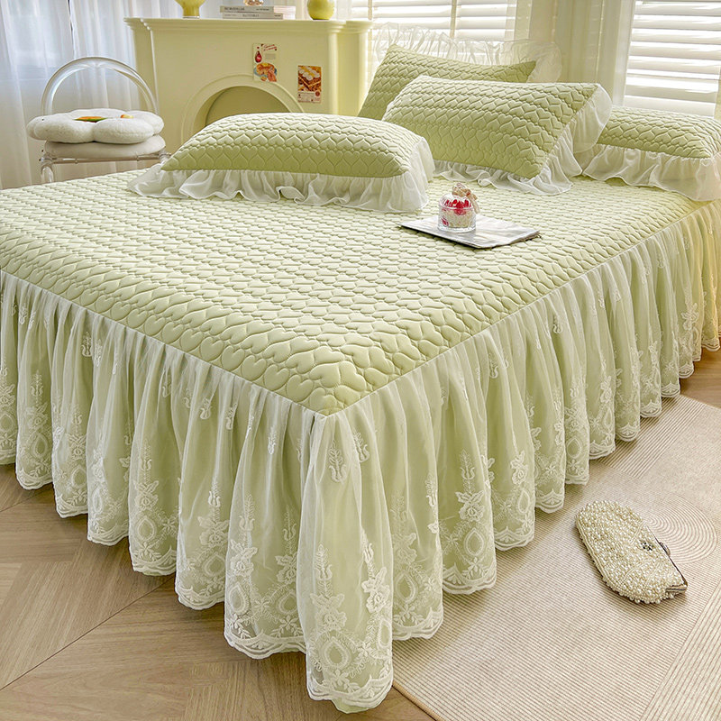 公主风乳胶凉席床裙款三件套凉感床罩冰丝席全包空调软席子单双人,床上用品,乳胶席,淘宝优惠券,粉丝福利购,淘宝优惠卷