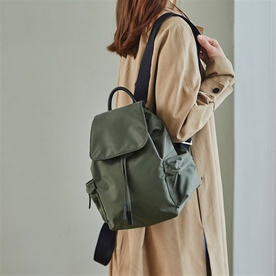 双肩包女韩版防水尼龙休闲旅行包轻便抽带束口时尚百搭大学生揹包