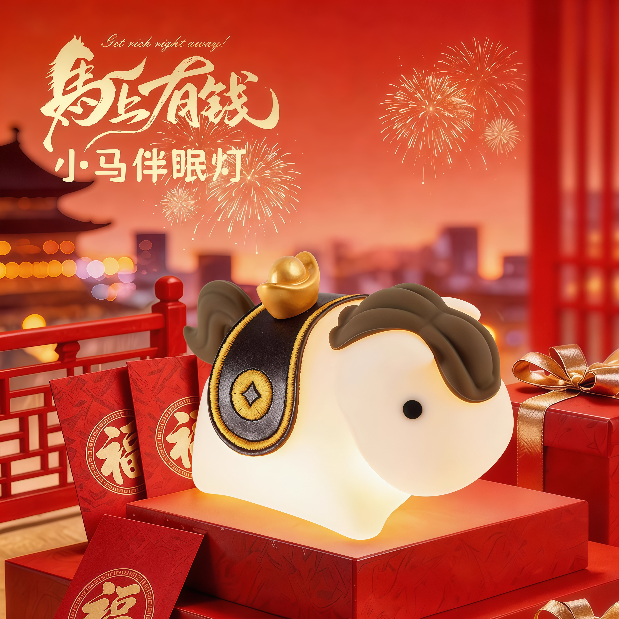 马上有钱小夜灯卧室床头拍拍灯