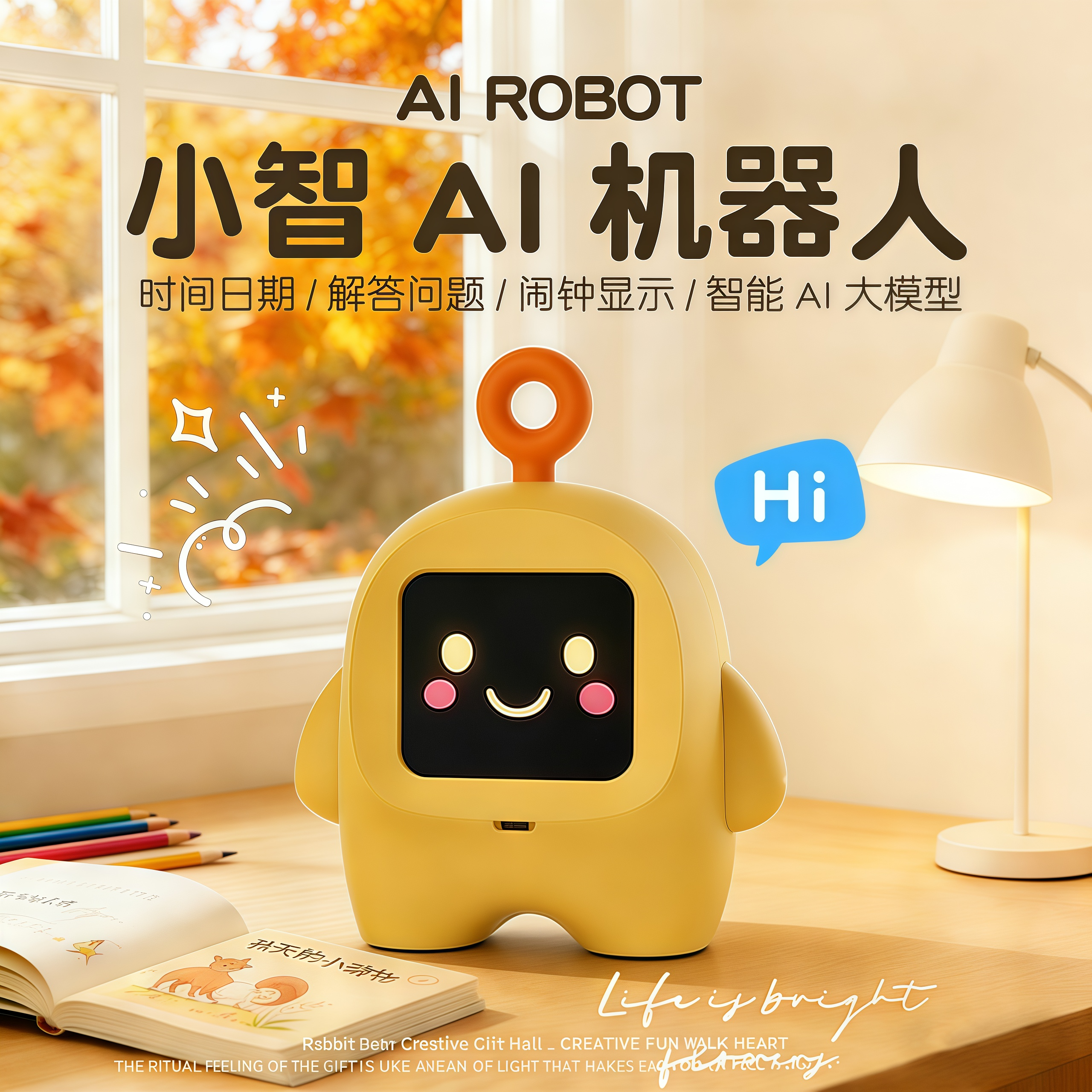 小智Ai机器人豆包语音对话实用智能玩具桌面闹钟儿童益智陪伴礼物