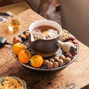 家用电陶炉围炉煮茶煮奶茶套装可干烧罐罐壶烤梨煮粥熬汤茶壶陶罐