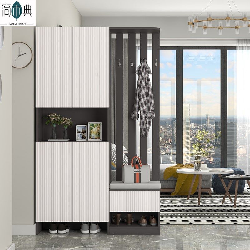 进门玄关柜鞋柜一体现代简约入户家用客厅门口玄关轻奢风隔断屏风