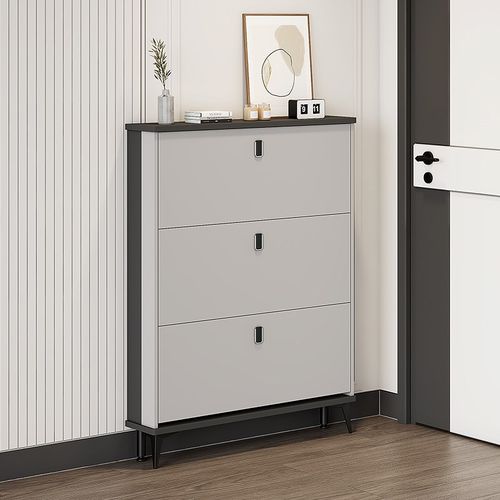 翻斗鞋柜家用超薄门口大容量入户玄关柜客厅简易收纳拼色小窄鞋架