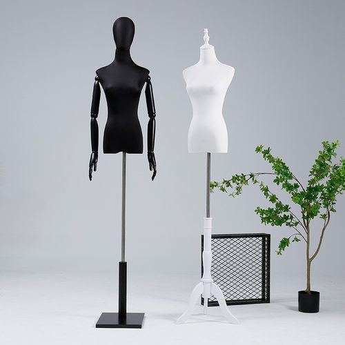 婚纱模特道具女服装店橱窗黑白色人台全身人体模特架子礼服展示架