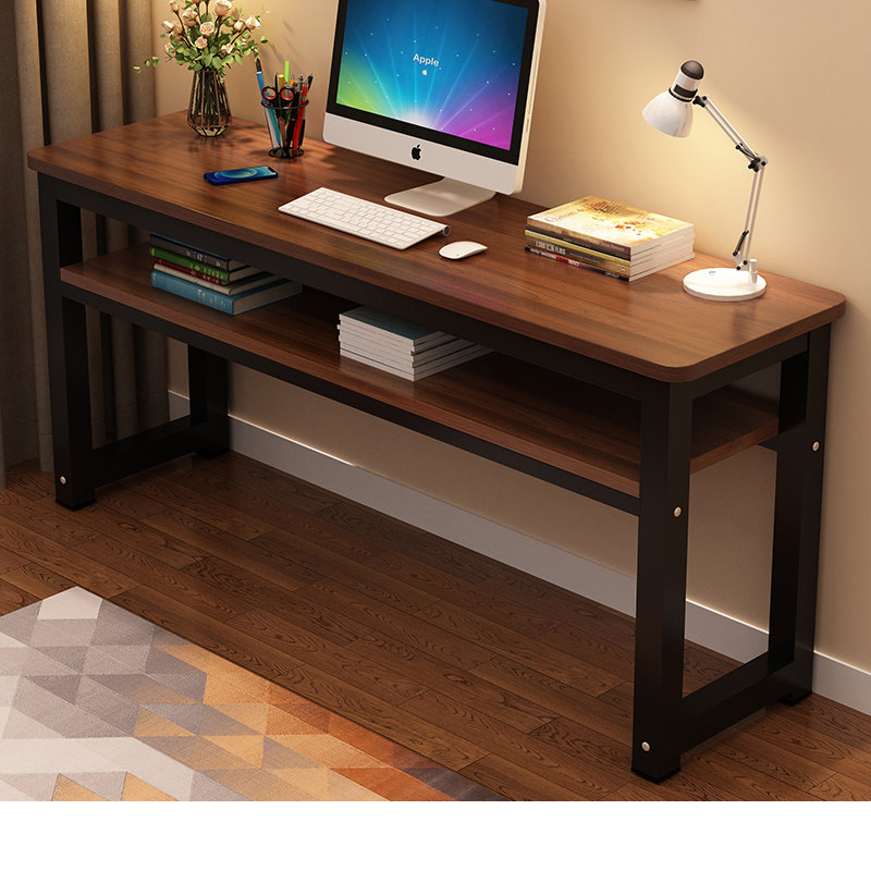 实木长条桌面卧室电脑桌家用学生写字台简易窄桌书桌长方办公桌子
