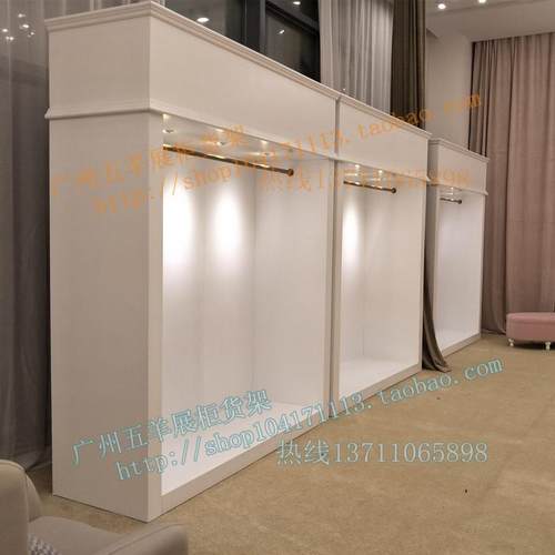 定做木质烤漆婚纱壁柜欧式婚纱货架影楼婚纱陈列柜展示柜服装货架