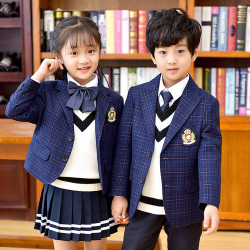 西装班服韩版小学生校服男女童套装春秋冬季英伦学院风幼儿园园服