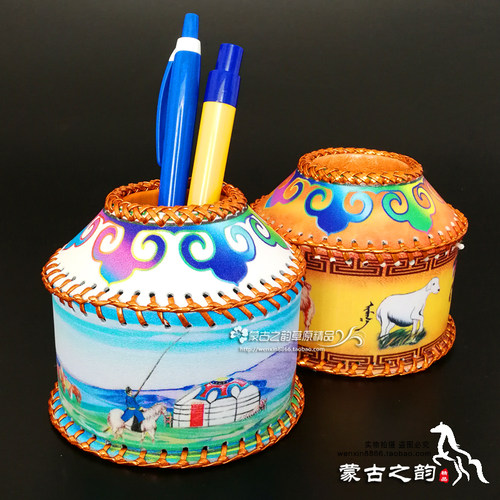 蒙古族特色工艺品 蒙古包造型笔筒 旅游纪念品礼品创意民族风笔筒