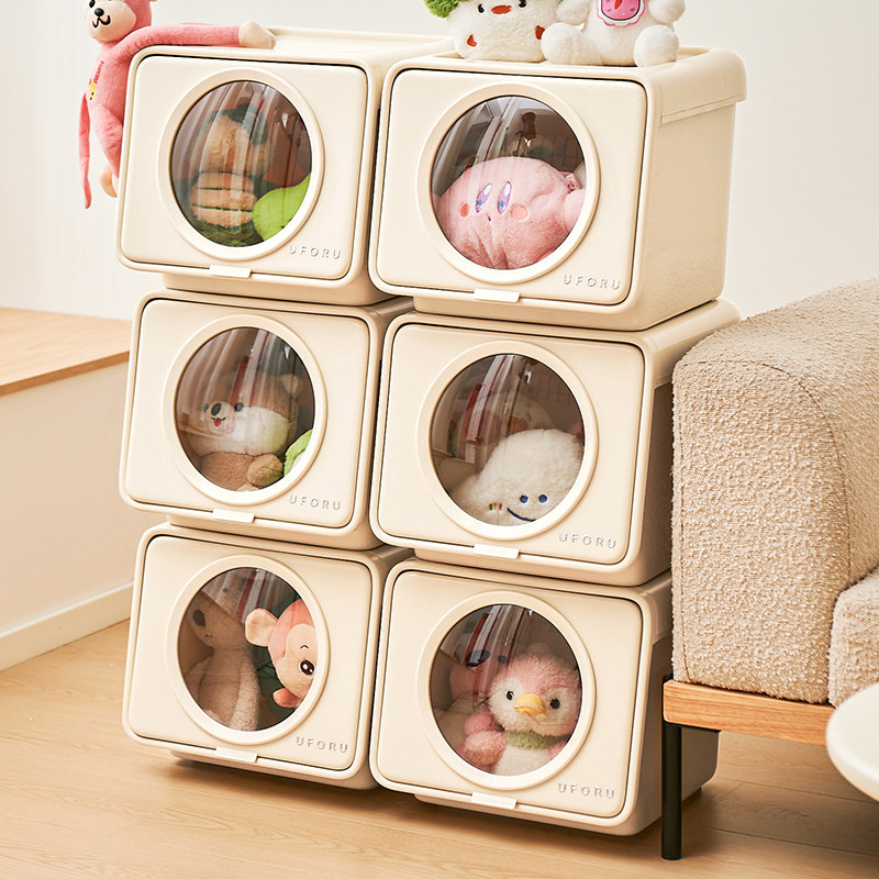 娃娃收纳箱家用透明儿童毛绒玩具公仔收纳整理箱翻盖防尘储物箱,收纳整理,毛绒玩具收纳桶/箱,淘宝优惠券,粉丝福利购,淘宝优惠卷