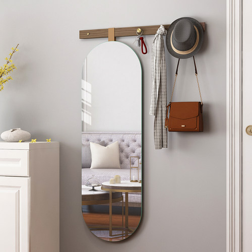 穿衣镜衣帽架多功能一体镜子家用客厅玄关入户全身镜挂墙试衣镜