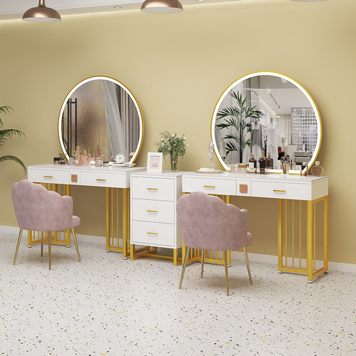 照相馆化妆台带灯婚纱店美容院彩妆店化妆师专用化妆桌店铺用化妆