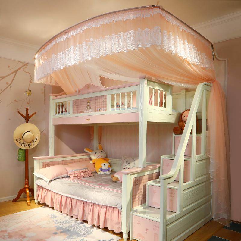 钓鱼竿伸缩子母床蚊帐带书架柜梯形家用高低上下铺儿童双层纱幔帘,床上用品,蚊帐,淘宝优惠券,粉丝福利购,淘宝优惠卷