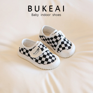 幼儿园室内鞋秋季儿童帆布鞋男童布鞋女童鞋子宝宝板鞋棋盘格童鞋