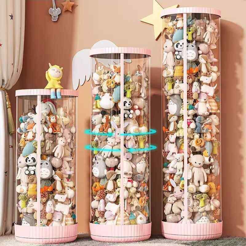 儿童玩具收纳筒神器透明升级拉链款毛绒娃娃收纳桶玩偶收纳筐公仔,收纳整理,毛绒玩具收纳桶/箱,淘宝优惠券,粉丝福利购,淘宝优惠卷