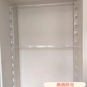 任意儿童衣柜可调节衣柜撑高度挂衣杆亚克力透明