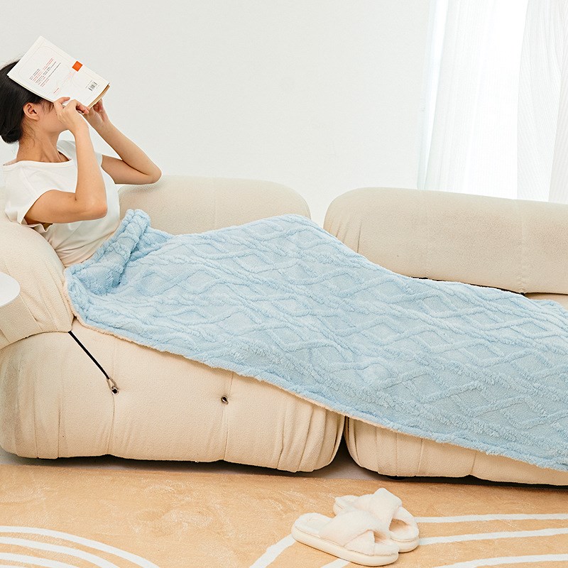 可拆洗电热毯腿盖毯办小功率x宿舍公室盖腿暖脚宝暖身取暖器加热