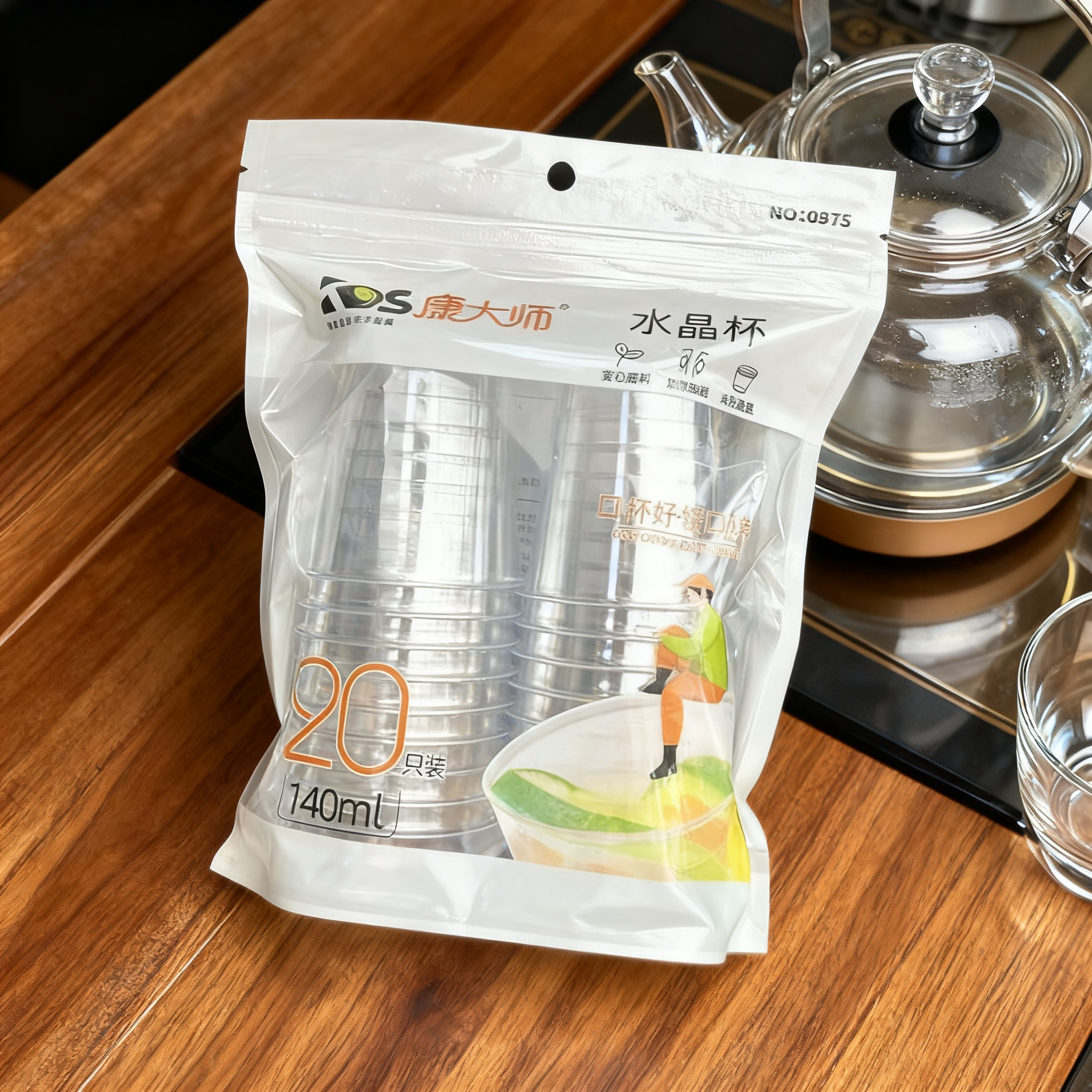 康大师旗舰店一次性140ml水晶杯