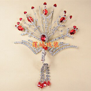 戏曲戏剧头面/京剧越剧头饰/老旦小正凤水钻中凤五彩木钻水钻头饰