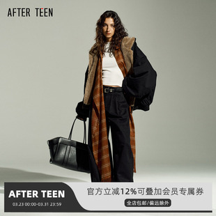秋冬复古毛毛外套 正反两面穿廓形短外套 AFTER TEEN砂洗棉感面料