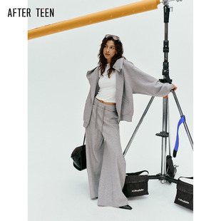连帽卫衣短外套 廓形男女同款 AFTER TEEN高克重质感空气层面料