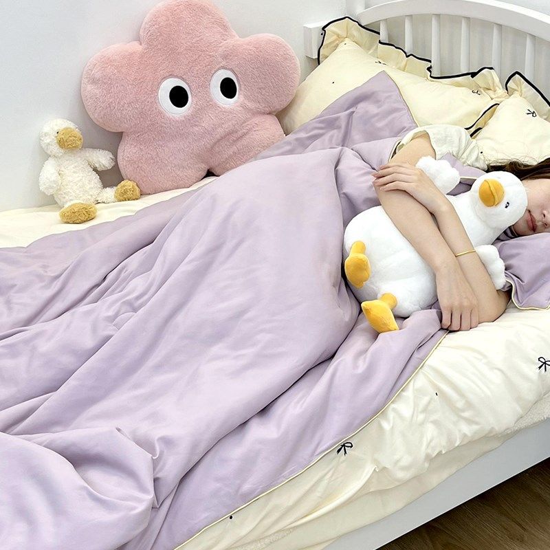 学生夏凉被2023新款空调被单人宿舍小毯子可机洗简约夏季家用被子,床上用品,化纤被,淘宝优惠券,粉丝福利购,淘宝优惠卷