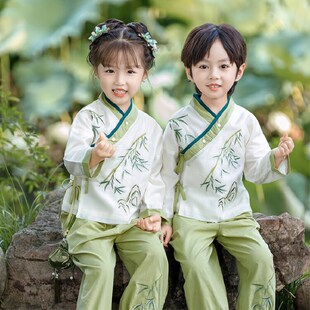 春款儿童汉服男童古风帅气表演服中国风幼儿园毕业照班服唐装古装