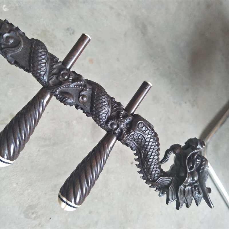 黑檀龙头二胡杆/越胡杆/高胡杆民族拉弦乐器胡琴配件Z琴杆麻花轴