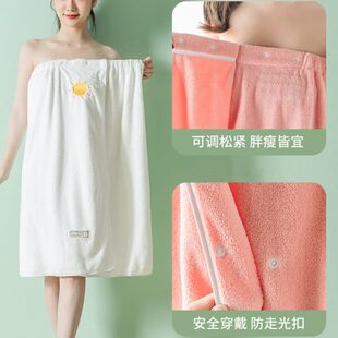 SW1C浴巾家用女2022新款 浴 可穿可裹非纯棉吸水毛巾大人浴袍式