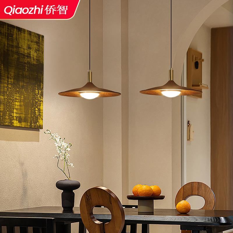 复古中古风飞碟餐厅吊灯极简圆餐桌轻奢创意吧台吊灯