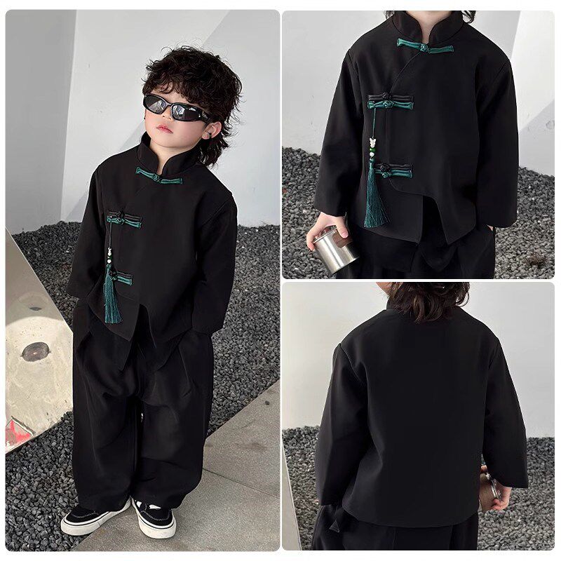 男童汉服套装儿童装春装中式春秋款唐装国潮礼服表演服宝宝演出服图片