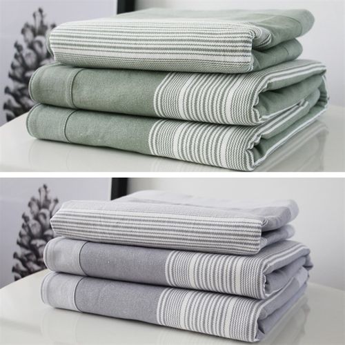 新品加厚加密老粗布凉席三件套纯棉床单夏季加密空调席1.51.8m床