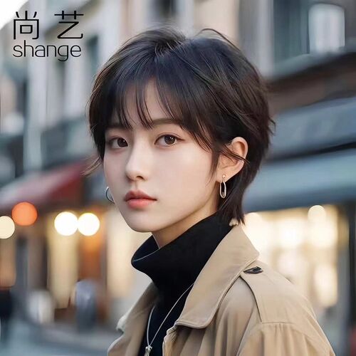 短发假发全头套女真人发丝气质减龄韩系挂耳超短发清爽夏季假发套