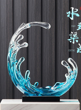 高级感摆件艺术品风生水起小众玄关电视柜客厅轻奢高档创意装饰品