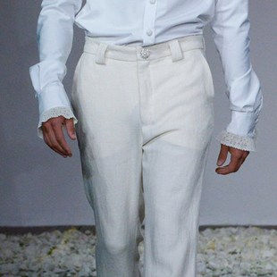 新款 透气微弹青年男直筒裤 棉麻休闲男裤 免烫长裤 宽松时尚 2024夏季