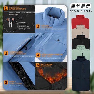 羽绒棉工作服马甲定制印字logo秋冬季志愿者户外商场团建活动马夹