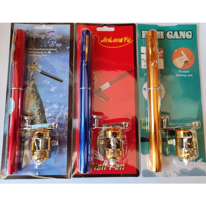 钢笔小微型迷你钓鱼竿1米1.4米1.6鼓轮冰刚超短口袋杆钢笔鱼竿