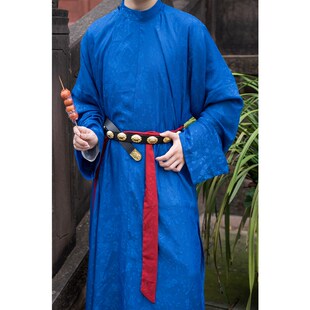 惜物国风 唐制汉服圆领袍传统缺跨袍仿花罗杂宝多宝纹唐圆领袍