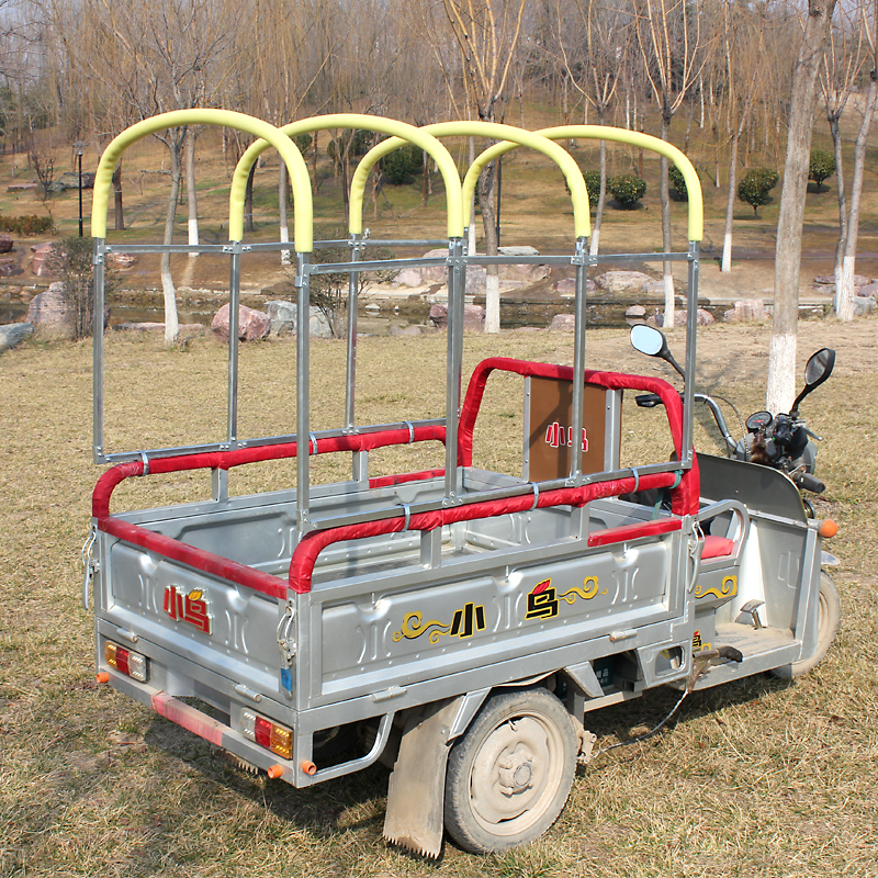 现货电动三轮车后棚支架车厢篷架子摆摊支架可P悬挂衣撑小物件出